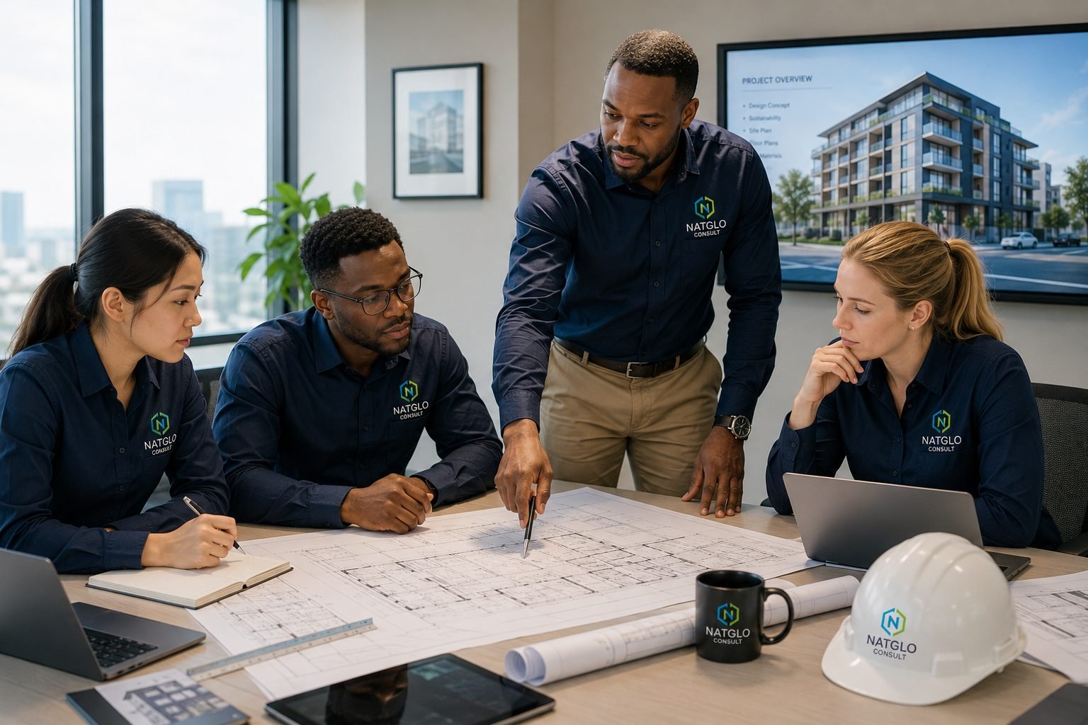 Project planning and design for a construction build